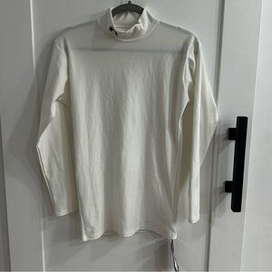 Under Armour Men’s ColdGear Compression Mock Neck Shirt - White, Large